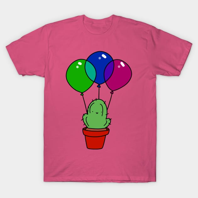 Balloon Cactus T-Shirt by saradaboru